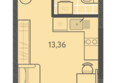 Теплые края, литер 4: Планировка Студия 21,5 - 22,8 м²