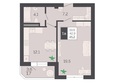 Курортный, этап 1, корпус 1: Планировка 1-комн 45,2 м²