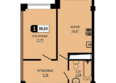 Новый Пятигорск, корпус 1: Планировка 1-комн 38,63 м²