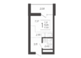 Кислород, корпус 5: Планировка 1-комн 17,93 м²