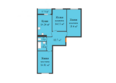 Краски, литера 6: Планировка 3-комн 81,26 м²