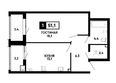 Кварталы 17/77, литер 7.1: Планировка 1-комн 51,1 - 51,6 м²