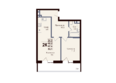 Академия, 1 этап: Планировка 2-комн 47,6 м²