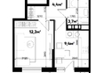Спорт Виладж, 2.7: Планировка 1-комн 32,1 м²