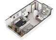 Крымский квартал: Планировка 1-комн 37,1 - 37,4 м²