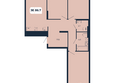 Норд-Премьер, корпус 16: Планировка 3-комн 86,7 м²