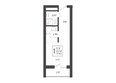 Кислород, корпус 6: Планировка 1-комн 22,63 м²
