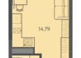 Теплые края, литер 5: Планировка Студия 23,22 - 23,52 м²