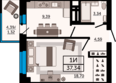 Four Premiers (Фор Примьерс), 2: Планировка 1-комн 37,34 м²