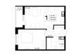 Горные высоты, литер 5.3: Планировка 1-комн 40 м²