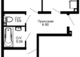 Долина, литер 3: Планировка 2-комн 58,76 м²