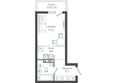 Флора, 3 этап литера 4: Планировка 1-комн 25,8 м²