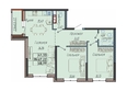 Облака, литера 2: Планировка 3-комн 68,99 м²