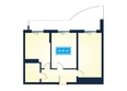 Марине Гарден Сочи, к 2: Планировка 3-комн 54,57 м²
