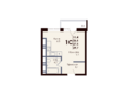 Академия, 3 этап: Планировка Студия 27,3 м²