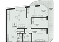 Нега: Планировка 3-комн 108,6 м²