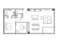 AZIMUT Сити Отель Пятигорск: Планировка Номер 109 м²