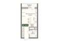 Цитрус, литер 1: Планировка Студия 18,78 м²