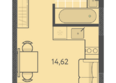Теплые края, литер 6: Планировка Студия 21,5 м²