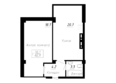 Речной Бриз: Планировка 1-комн 46,9 м²
