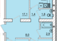 Дарград, литера 38: Планировка 3-комн 68,3 м²