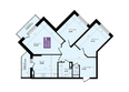 Левада, литера 7: Планировка 3-комн 85,18 м²