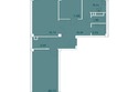 Две реки: Планировка 3-комн 84,39 м²