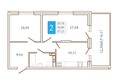 Хорошая погода, литера 1: Планировка 2-комн 57,15 м²
