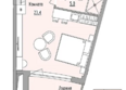 Космос Блэк Си Риверта: Планировка Студия 33,6 м²