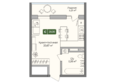 Цитрус, литер 1: Планировка Студия 28,56 м²
