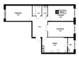 Основа, литер 12.2: Планировка 3-комн 87,5 - 88 м²