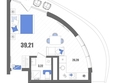 Мойнако Резорт: Планировка Номер 39,21, 39,33 м²