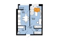 Авиа Парк: Планировка 1-комн 35 м²
