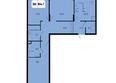 Норд-Премьер, корпус 17: Планировка 3-комн 84,1 м²