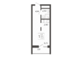 Кислород, корпус 9: Планировка 1-комн 23,2 м²
