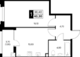 Эстет, литер 45.1: Планировка 1-комн 40,3 м²