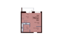 Академия, 3 этап: Планировка Студия 28,3 м²