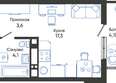 Облака-3, дом 1: Планировка Доля в квартире 26,2 м²