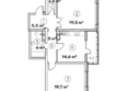 Выбор, литер 95в2: Планировка 2-комн 77,8 м²