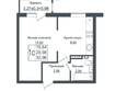 Новая Португалия, литера 37: Планировка Студия 30,96 м²