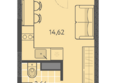 Теплые края, литер 8: Планировка Студия 20,77 м²