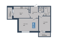 Бауинвест, литера 4.1: Планировка 2-комн 58,9 м²