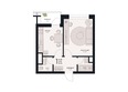 Кристалл: Планировка 1-комн 36,26 м²