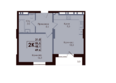 Академия, 1 этап: Планировка 2-комн 48,1, 48,2 м²