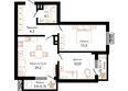 Южане, 4 очередь литера 2: Планировка 2-комн 63,2 м²