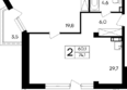 Космос Смарт Евпатория Отель: Планировка Апартамент 74,1 м²