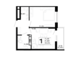 Горные высоты, литер 5.1: Планировка 1-комн 32,64 м²