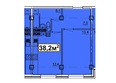 Николаевский 2, корпус 2: Планировка 1-комн 38,2 м²