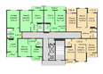 Губернский, литера 2: Типовой план этажа 3 подъезд