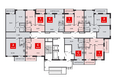 Красная площадь, литера 4: Типовой план этажа 2 подъезд